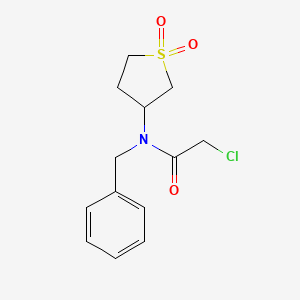 molecular formula C13H16ClNO3S B2770064 N-benzyl-2-chloro-N-(1,1-dioxothiolan-3-yl)acetamide CAS No. 453576-43-7