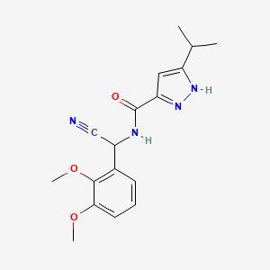 molecular formula C17H20N4O3 B2770068 N-[Cyano-(2,3-dimethoxyphenyl)methyl]-5-propan-2-yl-1H-pyrazole-3-carboxamide CAS No. 1436015-47-2