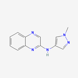 molecular formula C12H11N5 B2770071 N-(1-methyl-1H-pyrazol-4-yl)quinoxalin-2-amine CAS No. 1386283-95-9