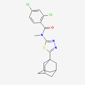 molecular formula C20H21Cl2N3OS B2770083 N-[5-(adamantan-1-yl)-1,3,4-thiadiazol-2-yl]-2,4-dichloro-N-methylbenzamide CAS No. 392321-26-5