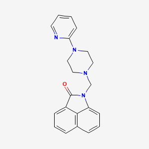 molecular formula C21H20N4O B2770091 1-[[4-(2-Pyridinyl)-1-piperazinyl]methyl]-2-benzo[cd]indolone CAS No. 380458-28-6