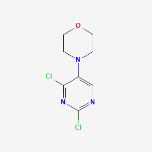 molecular formula C8H9Cl2N3O B2770100 4-(2,4-Dichloro-5-pyrimidyl)morpholine CAS No. 280582-23-2