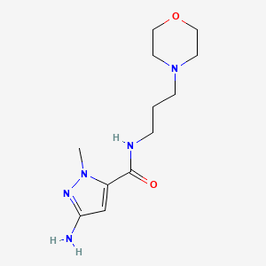 molecular formula C12H21N5O2 B2770102 3-Amino-1-methyl-N-(3-morpholin-4-ylpropyl)-1H-pyrazole-5-carboxamide CAS No. 2101200-77-3