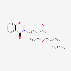 molecular formula C23H16FNO3 B2770106 2-fluoro-N-[2-(4-methylphenyl)-4-oxo-4H-chromen-6-yl]benzamide CAS No. 923687-44-9