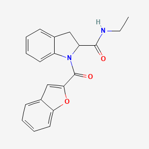 molecular formula C20H18N2O3 B2770111 1-(benzofuran-2-carbonyl)-N-ethylindoline-2-carboxamide CAS No. 1103515-68-9
