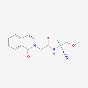 molecular formula C16H17N3O3 B2770122 N-(2-Cyano-1-methoxypropan-2-yl)-2-(1-oxoisoquinolin-2-yl)acetamide CAS No. 2418724-32-8