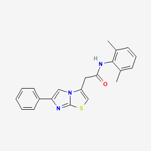 molecular formula C21H19N3OS B2770134 N-(2,6-dimethylphenyl)-2-(6-phenylimidazo[2,1-b]thiazol-3-yl)acetamide CAS No. 897459-79-9