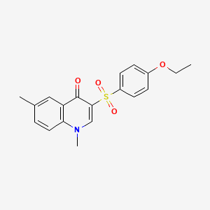 molecular formula C19H19NO4S B2770144 3-(4-ethoxybenzenesulfonyl)-1,6-dimethyl-1,4-dihydroquinolin-4-one CAS No. 899215-13-5