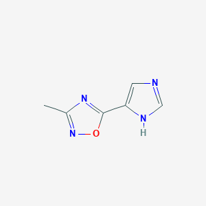 molecular formula C6H6N4O B2770148 5-(1H-imidazol-4-yl)-3-methyl-1,2,4-oxadiazole CAS No. 2322079-37-6
