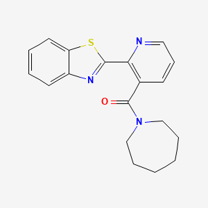 molecular formula C19H19N3OS B2770154 Azepan-1-yl-[2-(1,3-benzothiazol-2-yl)pyridin-3-yl]methanone CAS No. 873856-49-6