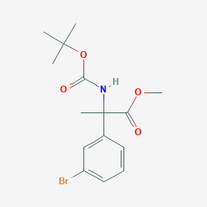 molecular formula C15H20BrNO4 B2770158 Methyl 2-(3-bromophenyl)-2-(tert-butoxycarbonylamino)propanoate CAS No. 887913-68-0