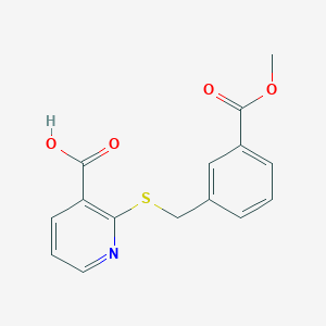 molecular formula C15H13NO4S B2770163 2-{[3-(Methoxycarbonyl)benzyl]thio}nicotinic acid CAS No. 298186-03-5
