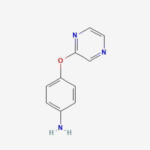 molecular formula C10H9N3O B2770169 4-(Pyrazin-2-yloxy)aniline CAS No. 901924-50-3