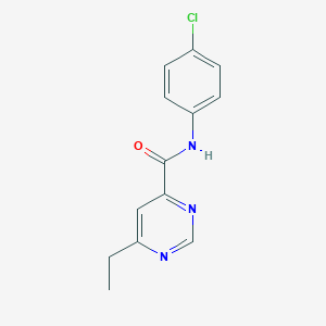 molecular formula C13H12ClN3O B2770171 N-(4-Chlorophenyl)-6-ethylpyrimidine-4-carboxamide CAS No. 2415516-44-6