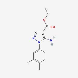 molecular formula C14H17N3O2 B2770194 Ethyl 5-amino-1-(3,4-dimethylphenyl)-1H-pyrazole-4-carboxylate CAS No. 1264045-38-6