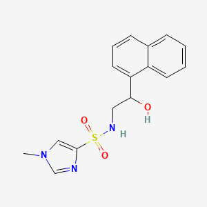 molecular formula C16H17N3O3S B2770197 N-(2-hydroxy-2-(naphthalen-1-yl)ethyl)-1-methyl-1H-imidazole-4-sulfonamide CAS No. 1448047-30-0