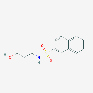 molecular formula C13H15NO3S B277020 N-(3-hydroxypropyl)-2-naphthalenesulfonamide 
