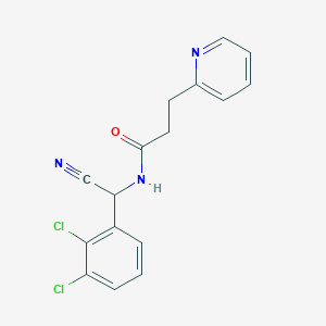 molecular formula C16H13Cl2N3O B2770201 N-[Cyano-(2,3-dichlorophenyl)methyl]-3-pyridin-2-ylpropanamide CAS No. 1385339-65-0