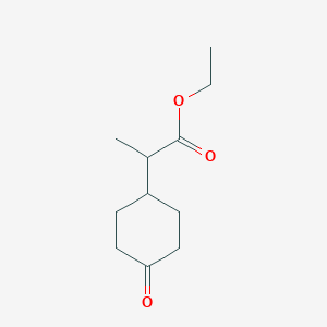 molecular formula C11H18O3 B2770221 Ethyl 2-(4-oxocyclohexyl)propanoate CAS No. 31180-85-5