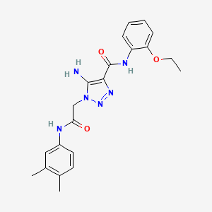 5-amino-1-[2-(3,4-dimethylanilino)-2-oxoethyl]-N-(2-ethoxyphenyl)triazole-4-carboxamide