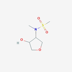 molecular formula C6H13NO4S B2770239 N-(4-Hydroxyoxolan-3-yl)-N-methylmethanesulfonamide CAS No. 2141335-42-2