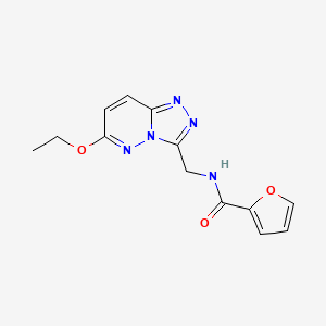 molecular formula C13H13N5O3 B2770242 N-((6-ethoxy-[1,2,4]triazolo[4,3-b]pyridazin-3-yl)methyl)furan-2-carboxamide CAS No. 2034326-53-7