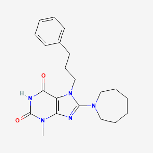 8-(azepan-1-yl)-3-methyl-7-(3-phenylpropyl)-3,7-dihydro-1H-purine-2,6-dione
