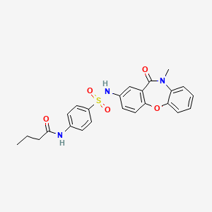 N-(4-(N-(10-methyl-11-oxo-10,11-dihydrodibenzo[b,f][1,4]oxazepin-2-yl)sulfamoyl)phenyl)butyramide