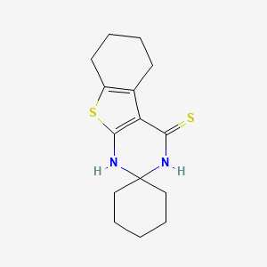 5,6,7,8-tetrahydro-1H-spiro[1-benzothieno[2,3-d]pyrimidine-2,1'-cyclohexane]-4(3H)-thione
