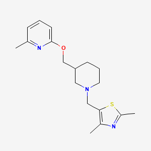 2,4-Dimethyl-5-[[3-[(6-methylpyridin-2-yl)oxymethyl]piperidin-1-yl]methyl]-1,3-thiazole