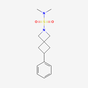molecular formula C14H20N2O2S B2770263 N,N-Dimethyl-6-phenyl-2-azaspiro[3.3]heptane-2-sulfonamide CAS No. 2379947-80-3