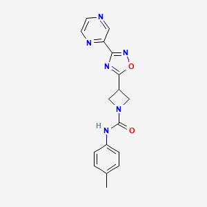 3-(3-(pyrazin-2-yl)-1,2,4-oxadiazol-5-yl)-N-(p-tolyl)azetidine-1-carboxamide