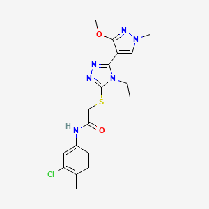 N-(3-chloro-4-methylphenyl)-2-((4-ethyl-5-(3-methoxy-1-methyl-1H-pyrazol-4-yl)-4H-1,2,4-triazol-3-yl)thio)acetamide