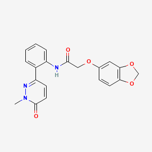 2-(benzo[d][1,3]dioxol-5-yloxy)-N-(2-(1-methyl-6-oxo-1,6-dihydropyridazin-3-yl)phenyl)acetamide