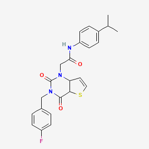 2-{3-[(4-fluorophenyl)methyl]-2,4-dioxo-1H,2H,3H,4H-thieno[3,2-d]pyrimidin-1-yl}-N-[4-(propan-2-yl)phenyl]acetamide
