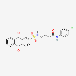 molecular formula C25H21ClN2O5S B2770276 N-(4-chlorophenyl)-4-(N-methyl-9,10-dioxo-9,10-dihydroanthracene-2-sulfonamido)butanamide CAS No. 941900-68-1