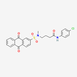 N-(4-chlorophenyl)-4-(N-methyl-9,10-dioxo-9,10-dihydroanthracene-2-sulfonamido)butanamide