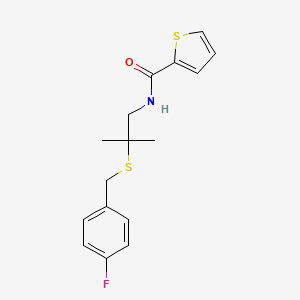 N-{2-[(4-fluorobenzyl)sulfanyl]-2-methylpropyl}-2-thiophenecarboxamide