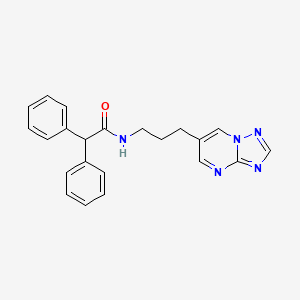 molecular formula C22H21N5O B2770279 N-(3-([1,2,4]triazolo[1,5-a]pyrimidin-6-yl)propyl)-2,2-diphenylacetamide CAS No. 2034376-99-1