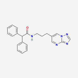 N-(3-([1,2,4]triazolo[1,5-a]pyrimidin-6-yl)propyl)-2,2-diphenylacetamide