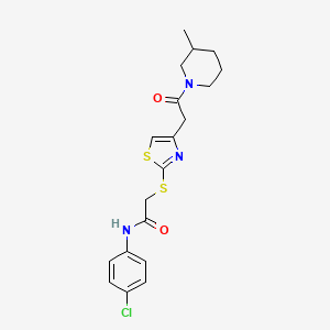 N-(4-chlorophenyl)-2-((4-(2-(3-methylpiperidin-1-yl)-2-oxoethyl)thiazol-2-yl)thio)acetamide