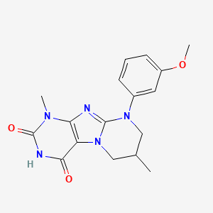 9-(3-methoxyphenyl)-1,7-dimethyl-7,8-dihydro-6H-purino[7,8-a]pyrimidine-2,4-dione