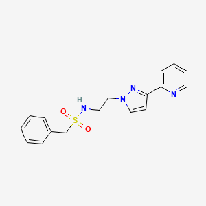 1-phenyl-N-(2-(3-(pyridin-2-yl)-1H-pyrazol-1-yl)ethyl)methanesulfonamide