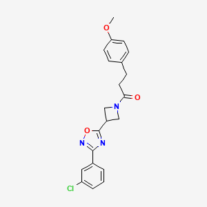 1-(3-(3-(3-Chlorophenyl)-1,2,4-oxadiazol-5-yl)azetidin-1-yl)-3-(4-methoxyphenyl)propan-1-one