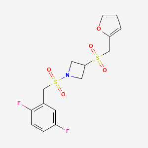 1-((2,5-Difluorobenzyl)sulfonyl)-3-((furan-2-ylmethyl)sulfonyl)azetidine