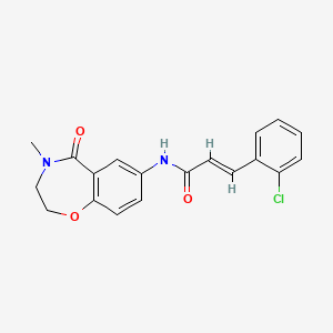 (E)-3-(2-chlorophenyl)-N-(4-methyl-5-oxo-2,3,4,5-tetrahydrobenzo[f][1,4]oxazepin-7-yl)acrylamide
