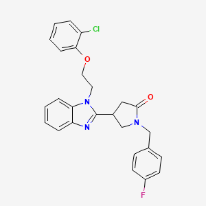 4-{1-[2-(2-chlorophenoxy)ethyl]-1H-benzimidazol-2-yl}-1-(4-fluorobenzyl)pyrrolidin-2-one