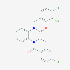 4-(4-chlorobenzoyl)-1-[(3,4-dichlorophenyl)methyl]-3-methyl-3H-quinoxalin-2-one
