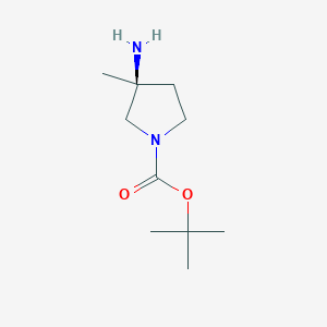 molecular formula C10H20N2O2 B2770339 tert-butyl (3S)-3-amino-3-methylpyrrolidine-1-carboxylate CAS No. 1613721-23-5