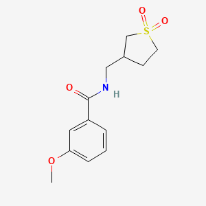 molecular formula C13H17NO4S B2770343 N-[(1,1-dioxo-1lambda6-thiolan-3-yl)methyl]-3-methoxybenzamide CAS No. 1235345-06-8